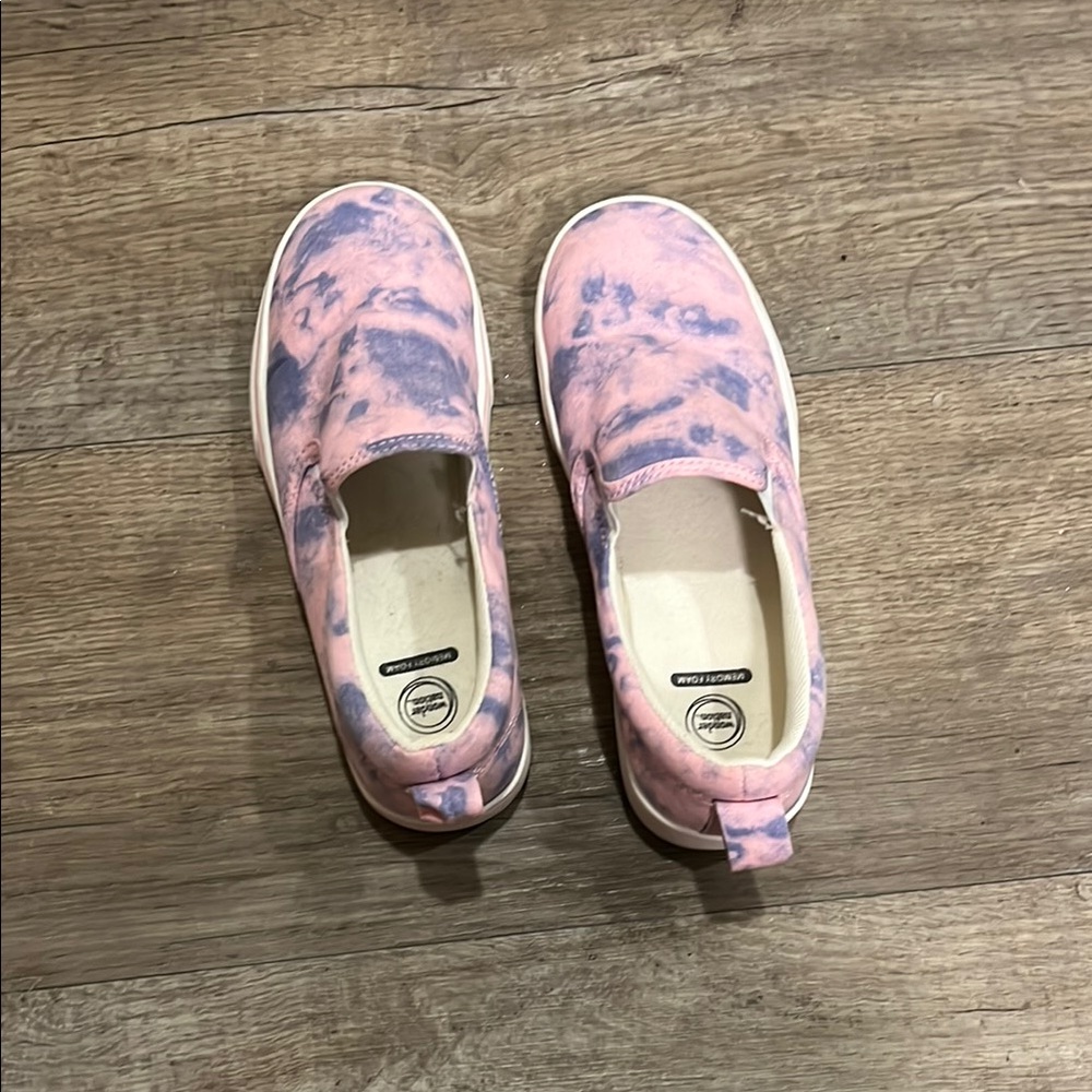 Skechers Pink and Purple Tie-Dye Slip-On Shoes